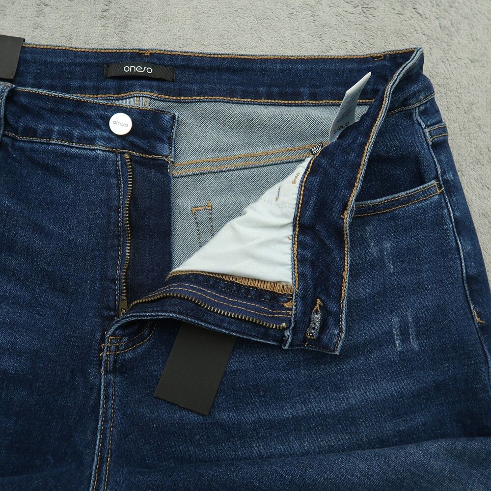 ONESO Jeans Women's Size 20W Mid-Rise Wide-Leg Denim 31.5" Inseam Distressed NWT - Picture 2 of 16